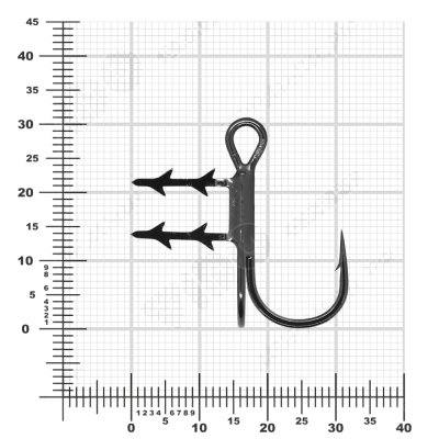 Тройник Vido Craft ST-36H-S "T-Treble PRO Hooks", блистер 3 шт. ST36S-01(3)