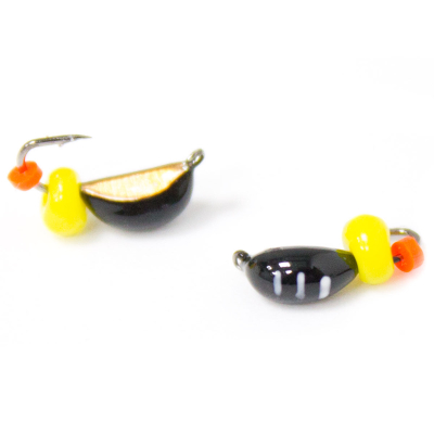 Мормышка Нимфа малая №2 (чм)+ бисер желтый(0,3)