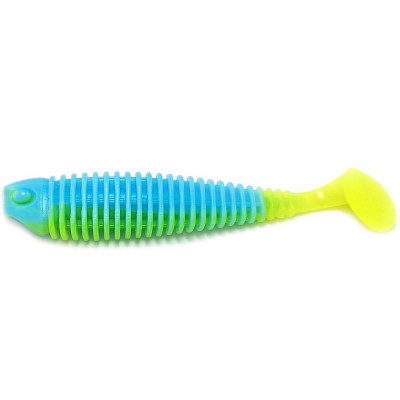Силиконовая приманка Boroda Baits Shemaya 135 mm цв. ГОЛУБОЙ/ЛИМОН (Milk Blue/Lemon)-201