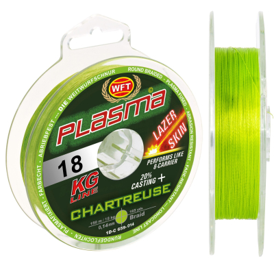 Леска плетёная WFT KG Plasma Lazer Skin Chartreuse 150/014