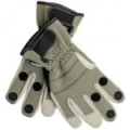 Перчатки рыбацкие Helios Fisher неопреновые на липучке, цв. хаки р.M (HS-HY-D13-M)