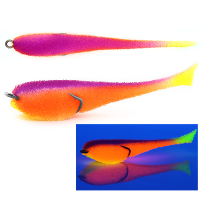 Мормыш Классическая Поролоновая рыбка с поджатым двойником 10 см, цв. 18, 3 шт/упак