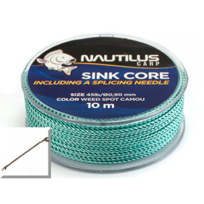 Лидкор Nautilus Sink Core Weed Spot Camo 45lb 10м + needle