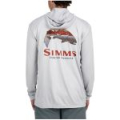Термофутболка Simms Tech Hoody - Artist Series, Trout Logo Flame/Sterling, XL