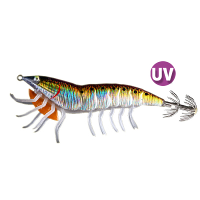 Силиконовая приманка креветка оснащенная Ecooda Genius 75 цв. S318