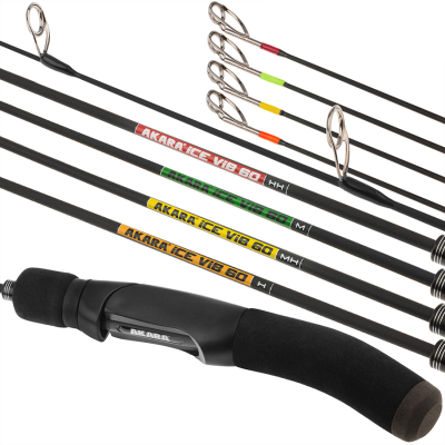 Удочка зимняя Akara Ice Vib 60 четыре хлыста ( M, MH, H, HH)