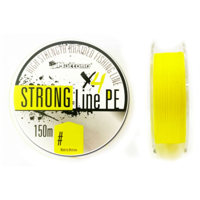 Плетеный шнур Mottomo Strong Line PE Fluo Yellow 150m #3.0/14kg