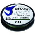 Леска плетеная Daiwa J-Braid X4 135m (зеленая) 0,10мм