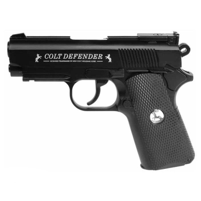 Пистолет пневматический Colt Defender (чёрн. с чёрн. пласт. накладками)