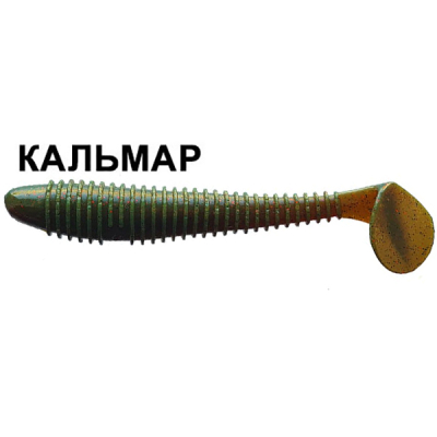 Силиконовая приманка Crazy Fish Vibro Fat 4.7" 39-120-10-6 кальмар цв. motor oil (моторное масло)