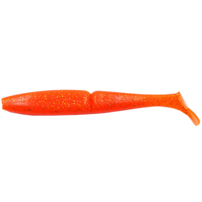 Силиконовая приманка Yaman Pro Mamura 5" цвет #03 - Carrot gold flake (уп. 4 шт.)