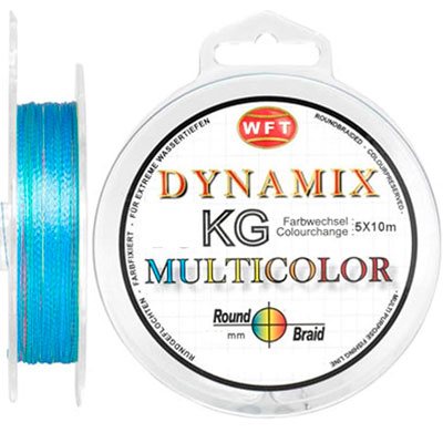 Леска плетёная WFT KG Round Dynamix Multicolor 300/025