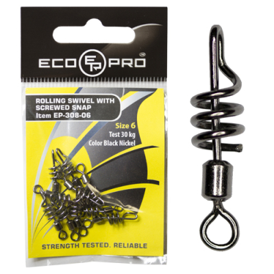 Вертлюг с застежкой EcoPro EP-308-08 -10шт