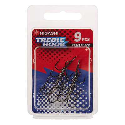 Тройник Higashi TH-1 Treble Hook NS Black #6