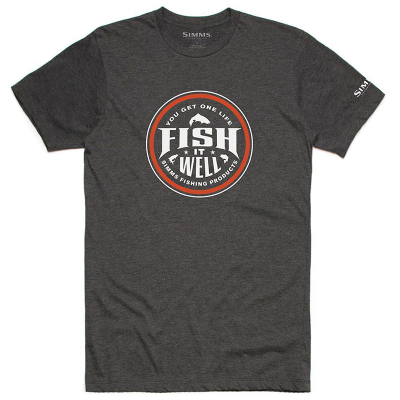 Футболка Simms Fish It Well T-Shirt, Charcoal Heather, L