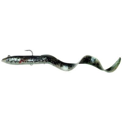 Мягкая приманка Savage Gear Real Eel 20cm 38g Black Green Pearl PHP 63765