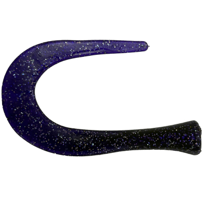 Хвост силиконовый для Strike Pro Guppie Jr 9см 3,4гр. цвет фиолетовый с блестками 4шт