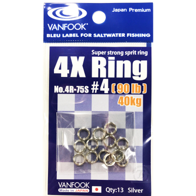 Заводные кольца Vanfook 4R-75S #4 silver