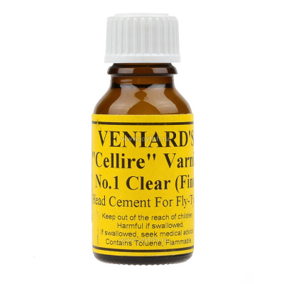 Лак для мушек Veniard Cellire No1 extra clear fine 15ml box of 10 bottles Clear