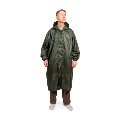 Плащ для охоты и рыбалки СЛЕДОПЫТ, непромокаемый, Taffeta PU 3000, хаки, р. 56-58