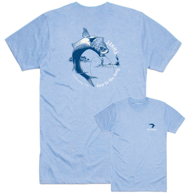 Футболка Simms Bow To The King T-Shirt, Light Blue Heather, XL