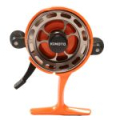 Катушка для зимней рыбалки Kimoto Frost Carbon под правую руку оранжевый/сталь