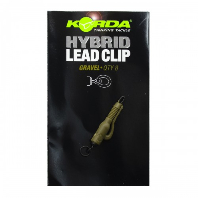 Безопасная клипса с кольцом Korda Hybrid Lead Clips Gravel