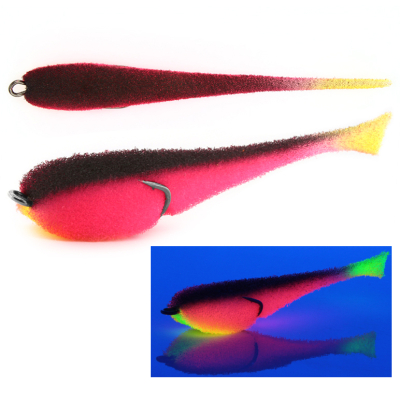 Мормыш Классическая Поролоновая рыбка с поджатым двойником 13 см, цв. 25, 3 шт/упак