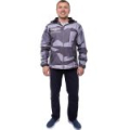 Ветровка мембранная Relax Серая Камо р-р 3XL
