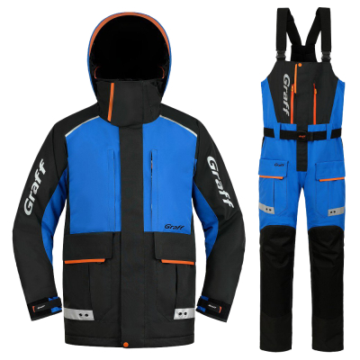 Костюм рыболовный Graff зимний (поплавок, до -15 гр.) (Bratex 8000, сине-черный) 215-О-В-15-XL/176-182
