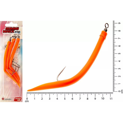 Оснастка HIGASHI Gummi Makk rig SB3 #05 Orange (#8-0)