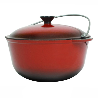 Казан походный с крышкой Эмаль д.260 объем 6 л Силумин (ЭКД06)