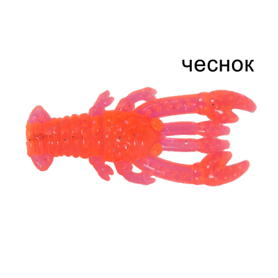 Силиконовая приманка Ojas Rachek SW21, Pink (fluo), 10шт/банка, аромат Чеснок