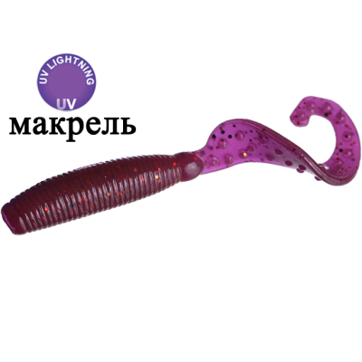 Силиконовая приманка Flagman Helix 3" цв. UV lilac 8pc macrell