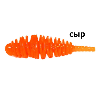 Силиконовая приманка Kosadaka Leech Fat 42, банка (9шт), запах сыра, цвет OR