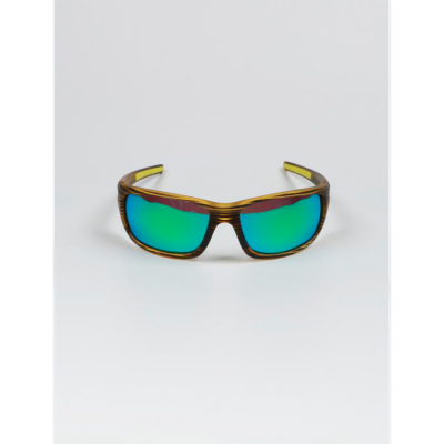 Очки поляризационные Extreme Fishing OBS-162, цвет оправы Матовый черно-зеленый полосатый, цвет линз Зеленый Revo