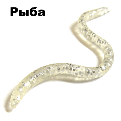 Черви съедобные Garry Angler Worms 30 шт/Fish #Прозрачные с блестками