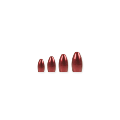 Грузило вольфрамовое пуля BFT Tungsten Bullet Weight, 10,6gr, Blood Red - 3шт