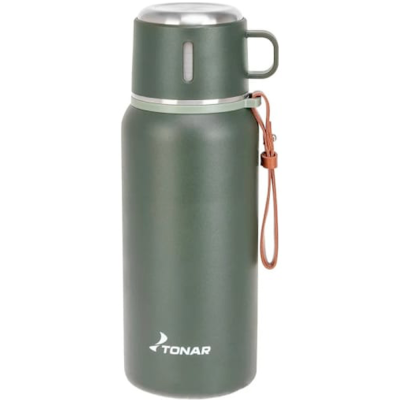 Термос Tonar (T-KD-7030-0.7) 700ML хаки (пробка-ситечко, крышка-кружка, ремешок)