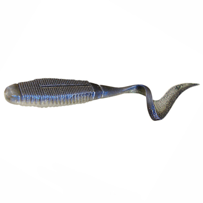 Силиконовая приманка Jackall Rhythm Curly 5" (5 шт.)  цв. baitfish prism