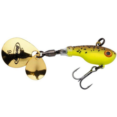 Тейл-спиннер Berkley Pulse Spintail 21g цв. Brown Chartreuse
