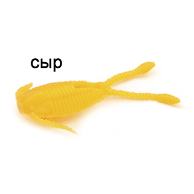 Силиконовая приманка Ojas Tisbe 27, Orange (fluo), 12шт/банка, аромат Сыр