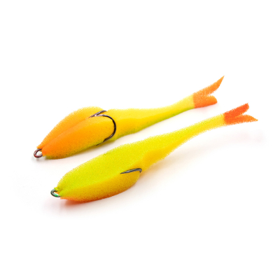 Поролоновая рыбка Yaman Devious Minnow на двойнике, р. 105 мм, цвет 21 UV (5 шт.)