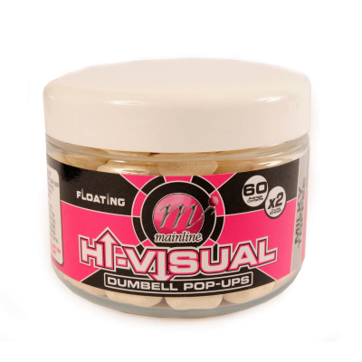 Бойлы Mainline High Visual Dumbell Pop-Ups 15мм White Milky Toffee M13016 (белая молочная ириска)