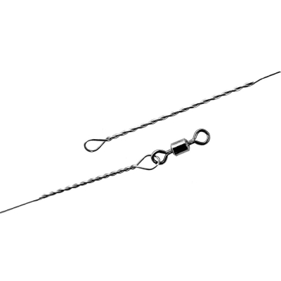 Поводок Helios Струна с вертлюгом D -0.28 мм, dl - 17,5 см