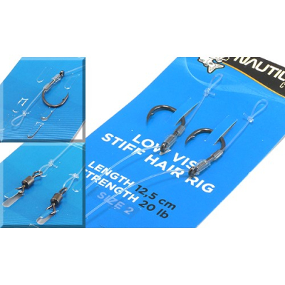 Оснастка волосяная Nautilus Low Vis Stiff Hair Rig 12.5см 20lb #2
