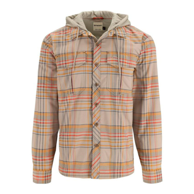 Рубашка Simms Coldweather Hoody, Stone Neo Plaid, L