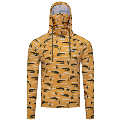 Лонгслив c УФ защитой Redbor Kaper Sahara Hood Mask UV 50+ Crocodile/Yellow р-р XL