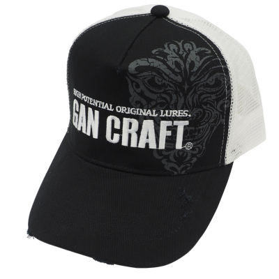 Кепка с сеткой Gan Craft Crack Face Damage Cap #02-Black/White
