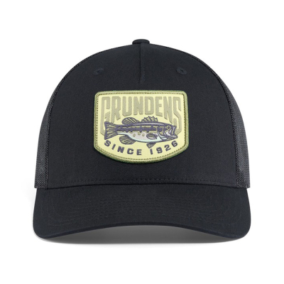 Кепка Grundens Bass Patch Trucker, Black, One Size